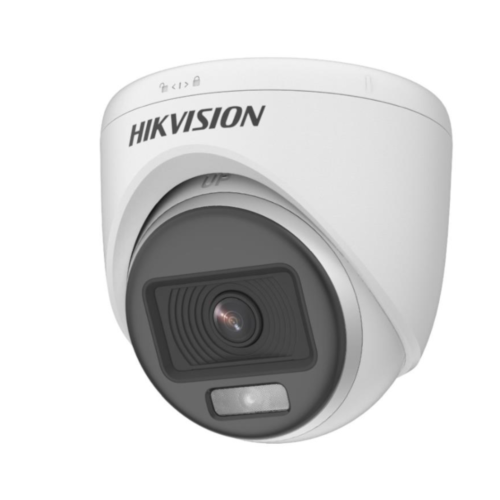 DS-2CE70DF0T-PFS : HD 2MP (1080P) Colorvu Dome Camera ,Inbuilt Audio, 3.6 mm Lense ,20 Mtr IR , Plastic Body